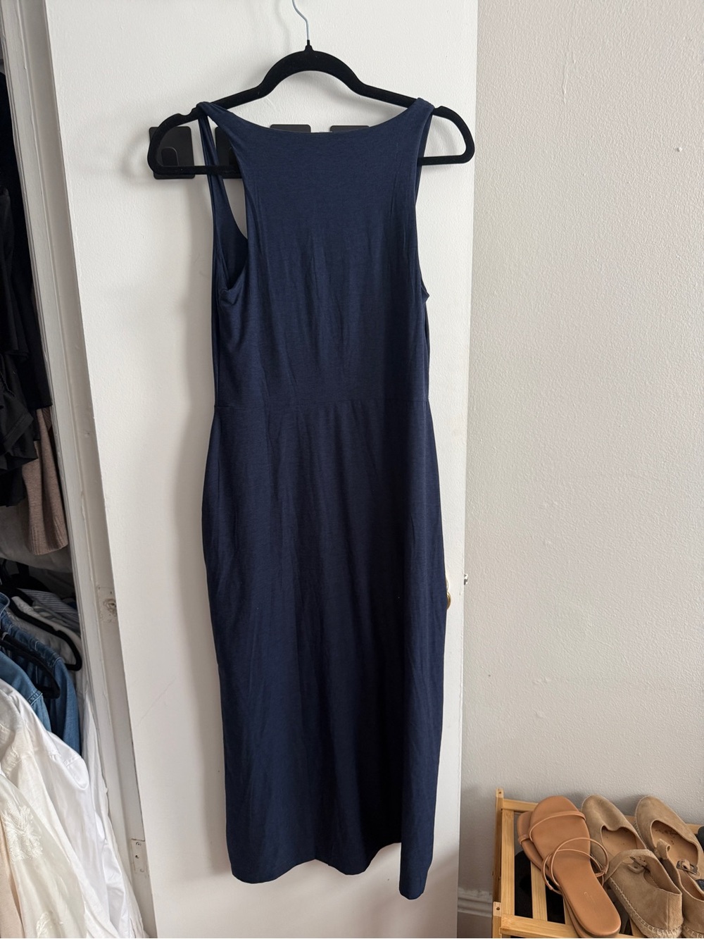 Beyond Yoga Navy Sleeveless Midi Dress